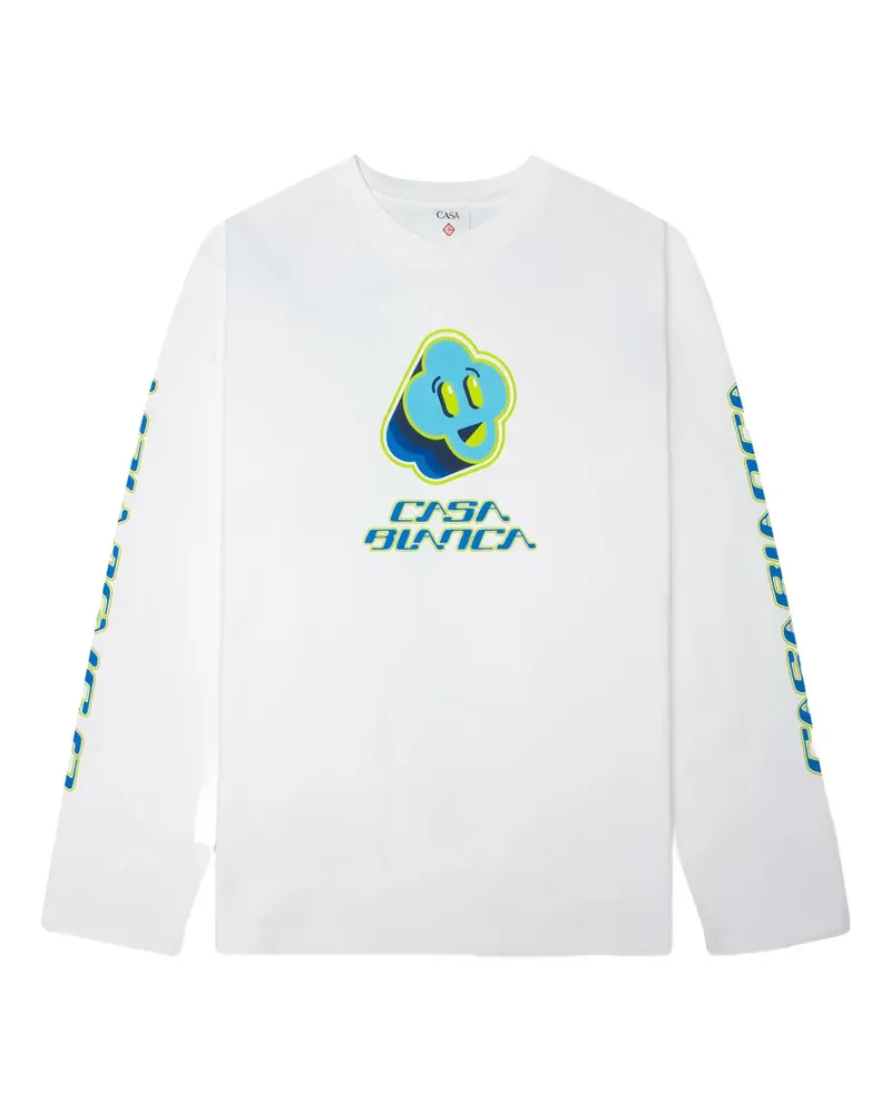 Casablanca Paris Smiley Future motifs T-shirt - Weiß Weiß