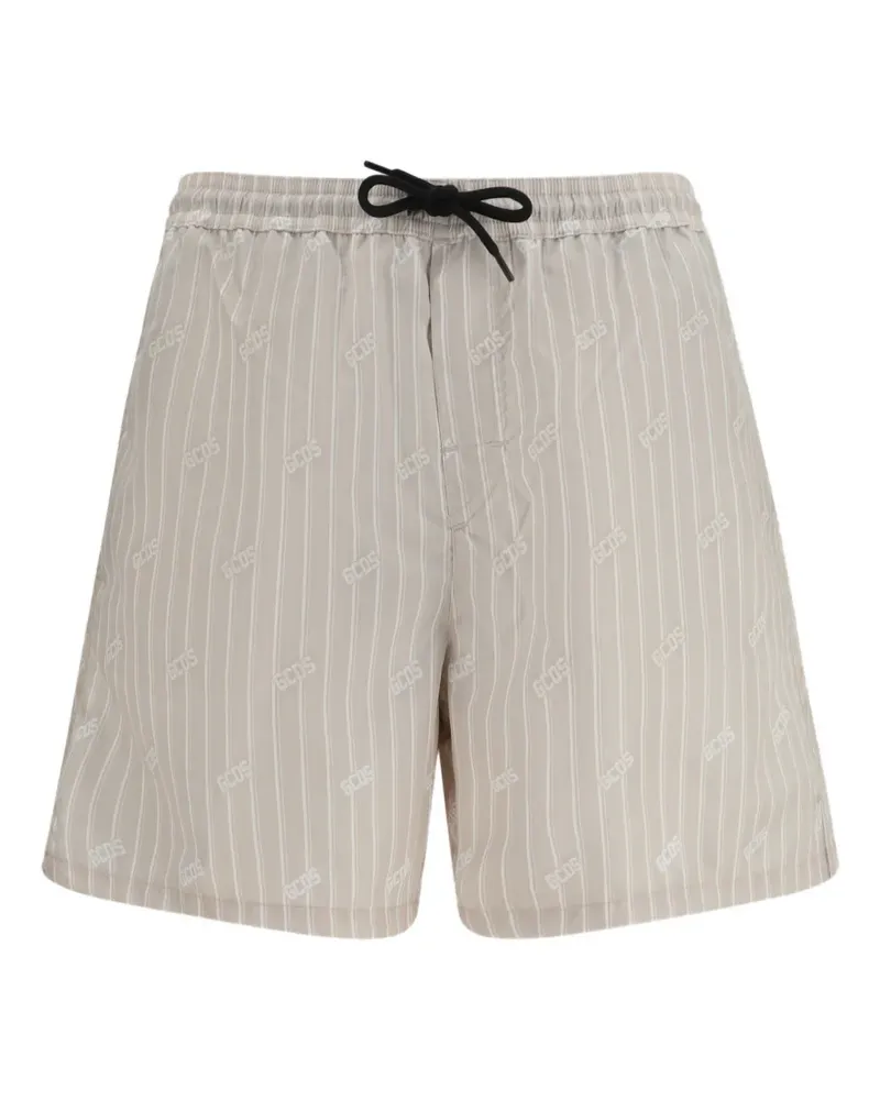GCDS pinstripe logo swim shorts - Nude Nude