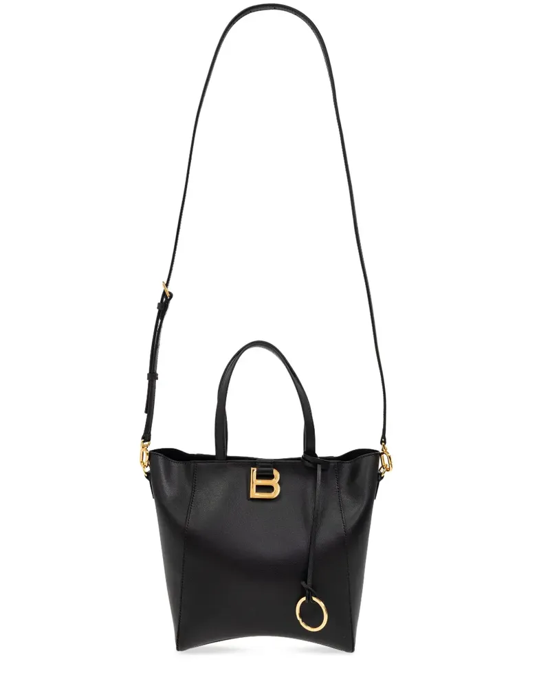 Balenciaga Kleine Hourglass Handtasche - Schwarz Schwarz