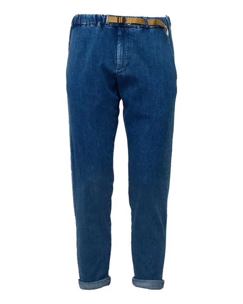 PLAN C belted turned-up jeans - Blau Blau