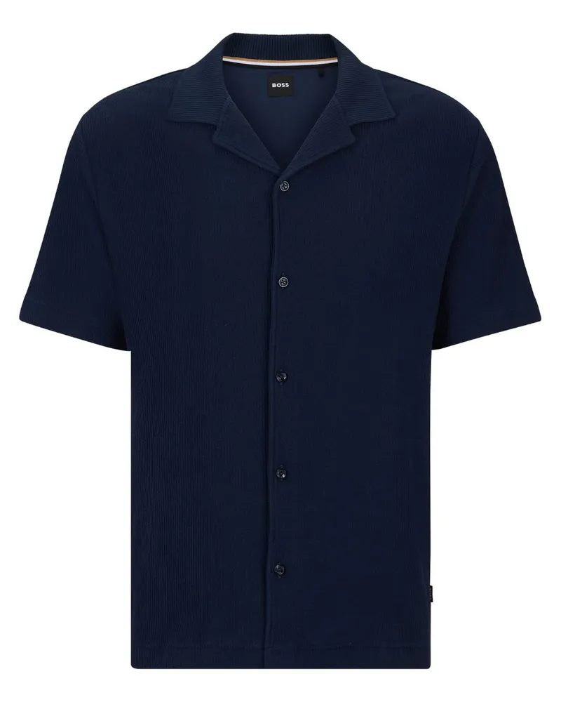 HUGO BOSS Kurzärmeliges Hemd - Blau Blau