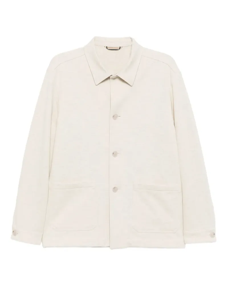 HUGO BOSS Hemdjacke mit Knopfleiste - Nude Nude