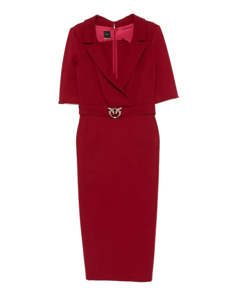 Pinko Kleid mit Love Birds-Gürtel - Rot Rot