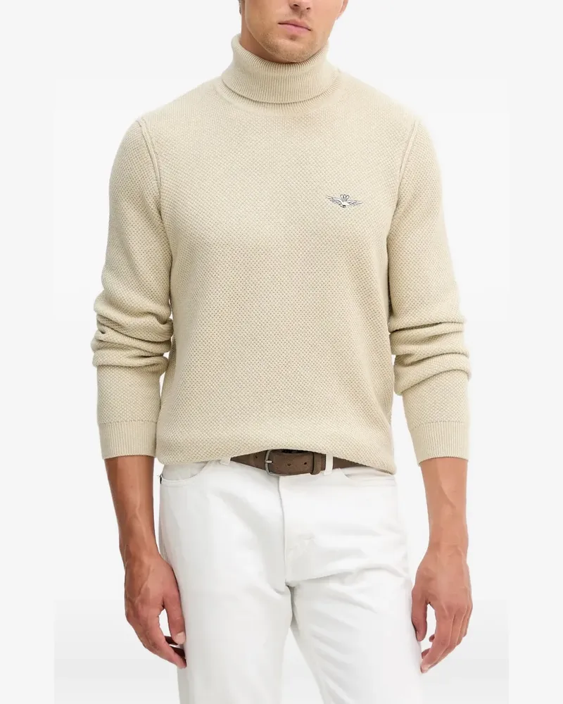 Aeronautica Militare roll-neck textured sweater - Nude Nude