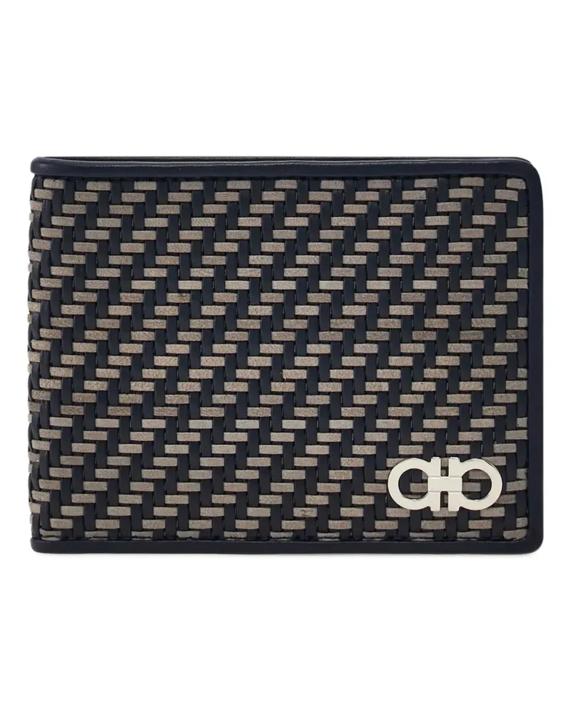 Ferragamo wallet with lattice - Blau Blau