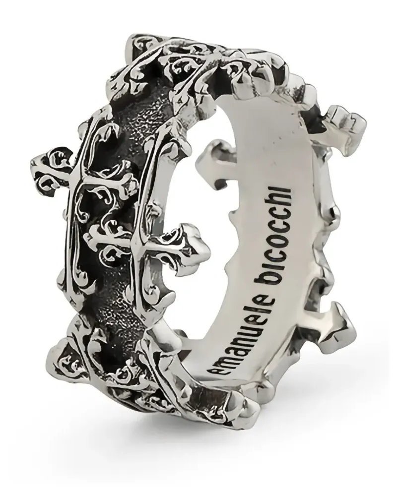 Emanuele Bicocchi Avelli Ring mit Doppelband - Silber Silber