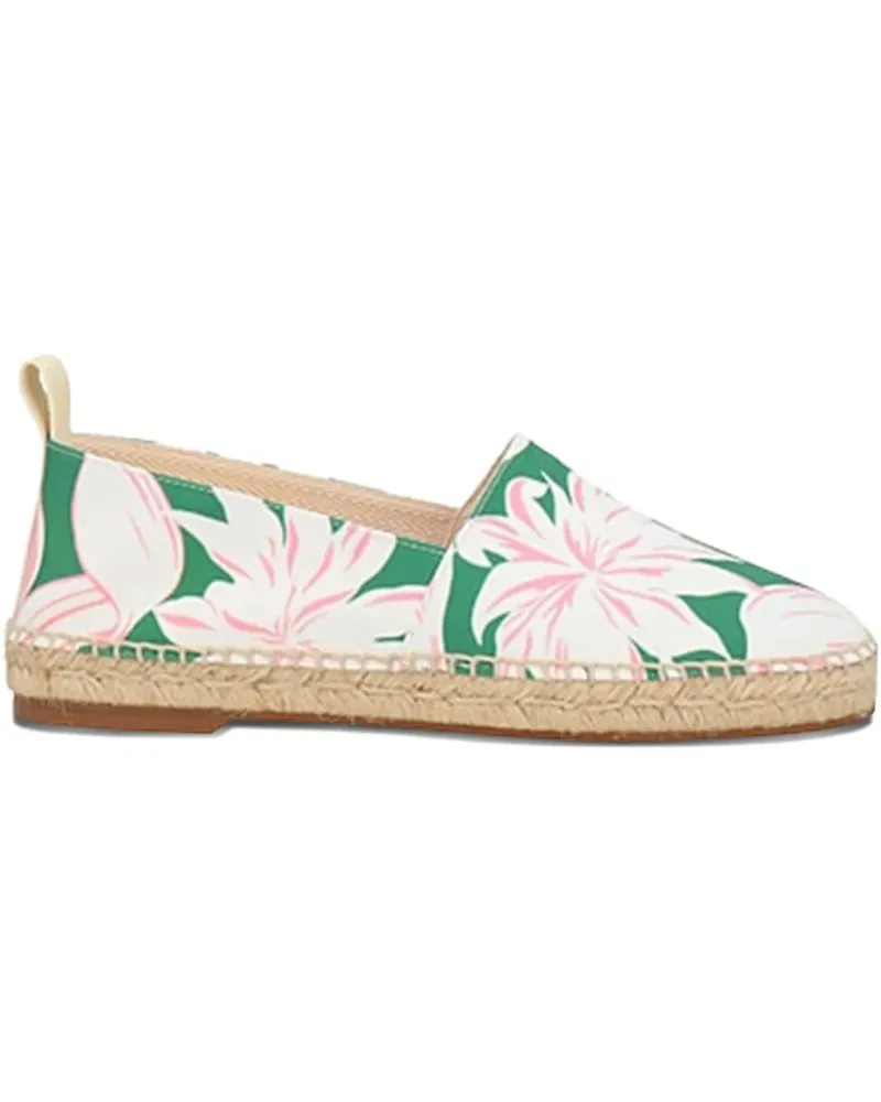 Kitsuné Espadrilles mit Blumenmotiv - Grün Grün