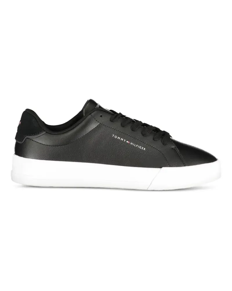 Tommy Hilfiger leather sneakers - Schwarz Schwarz