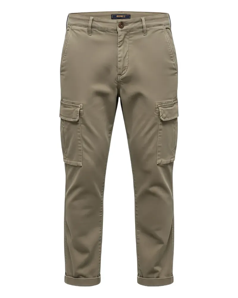 40Weft Cargohose mit geradem Bein - Grün Grün