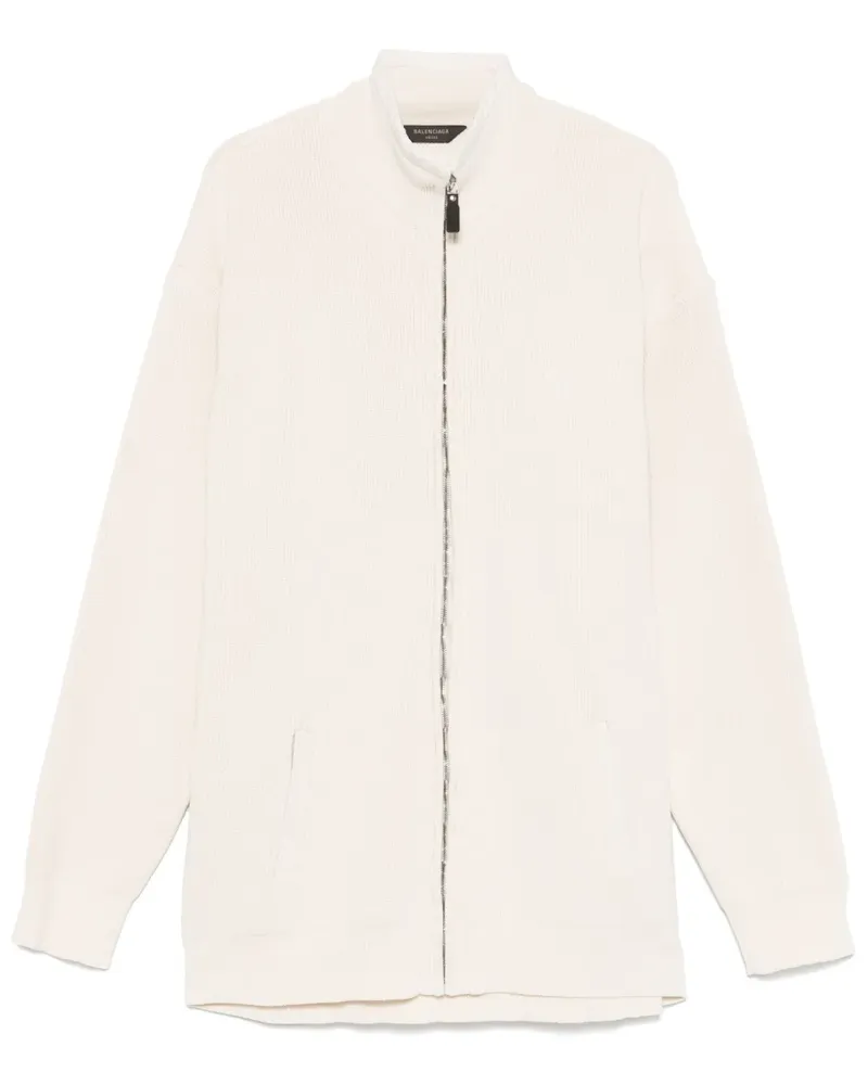 Balenciaga Cardigan mit Reißverschluss - Weiß Weiß
