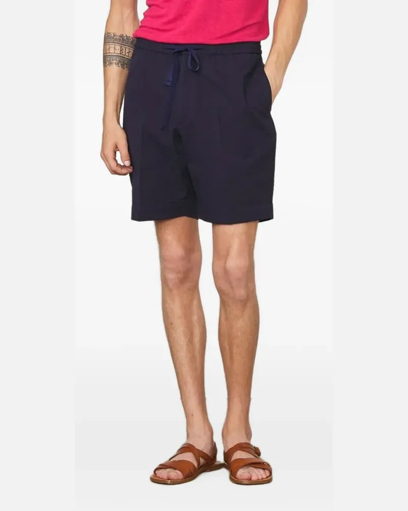 Officine Generale Phil seersucker shorts - Blau Blau