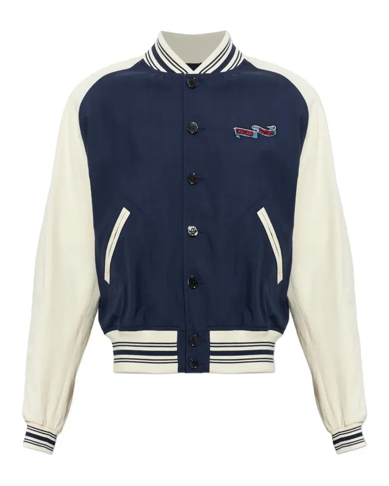 Kenzo Jumping Tiger logo-embroidered bomber jacket - Blau Blau