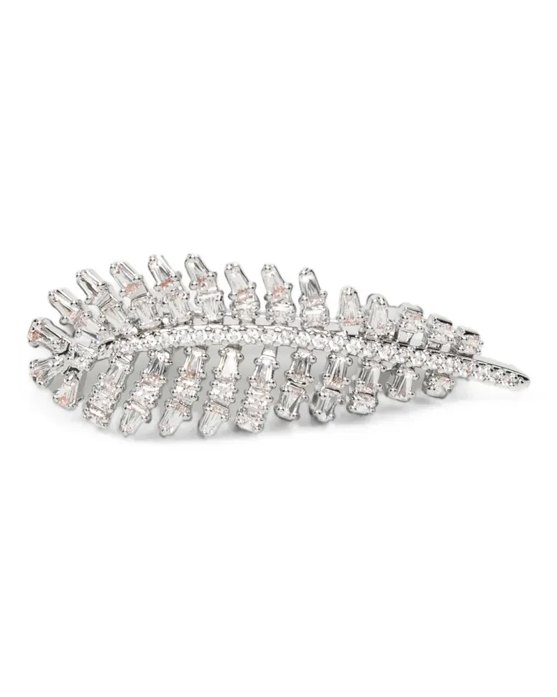 Swarovski Vienna cubic-zirconia feather brooch - Silber Silber