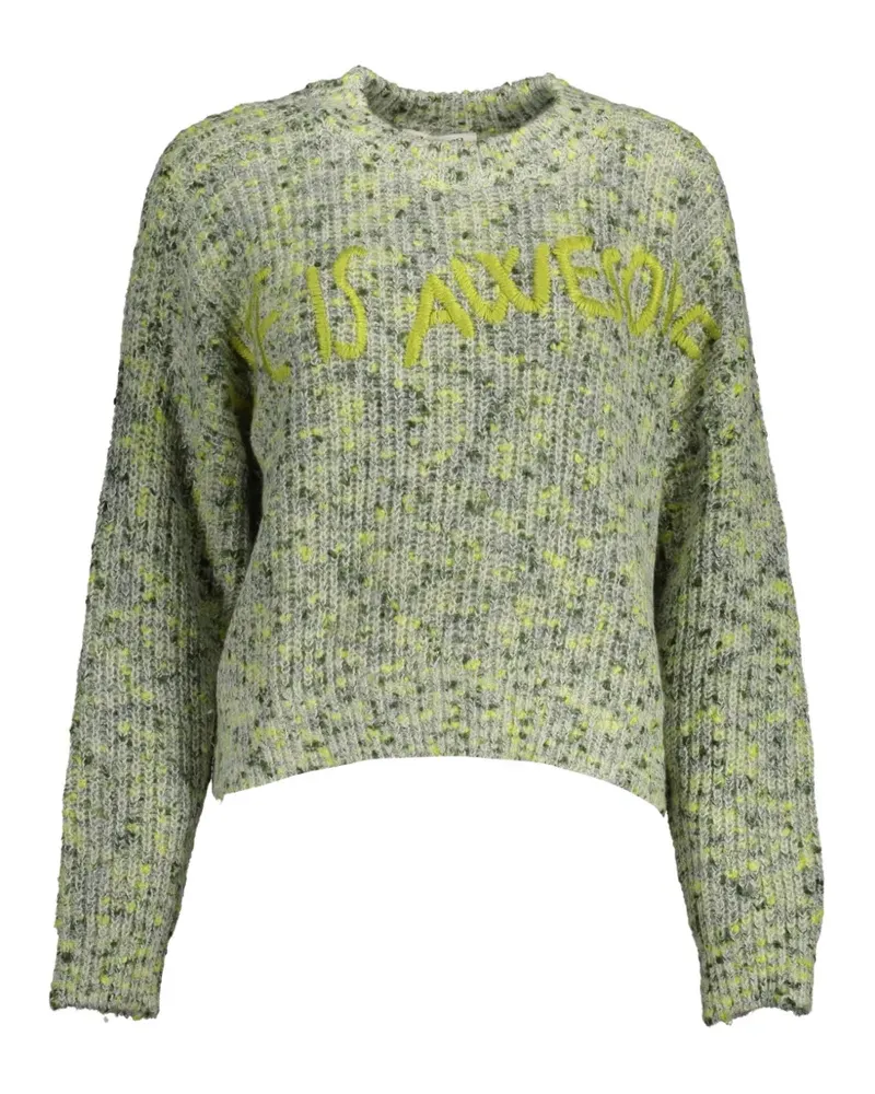 Desigual embroidered-detail sweater - Grün Grün