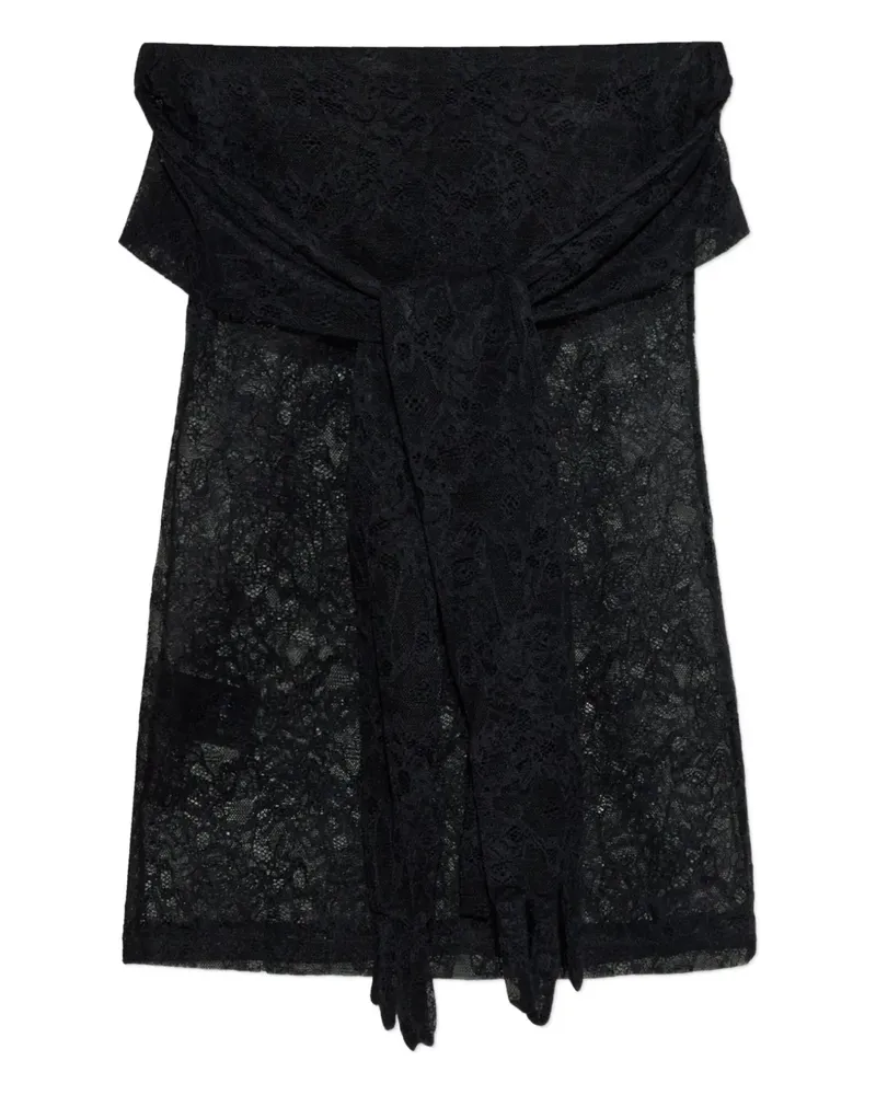 VETEMENTS Top mit Spitzenschleife - Schwarz Schwarz