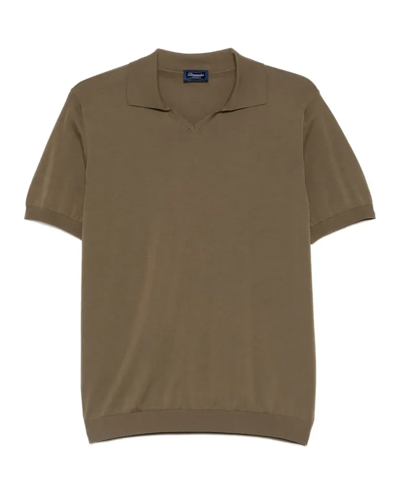 Drumohr  T-Shirt mit V-Ausschnitt - Grün Grün