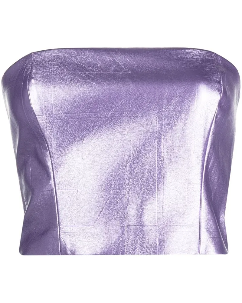 ROTATE Birger Christensen Trägerloses Cropped-Top - Violett Violett