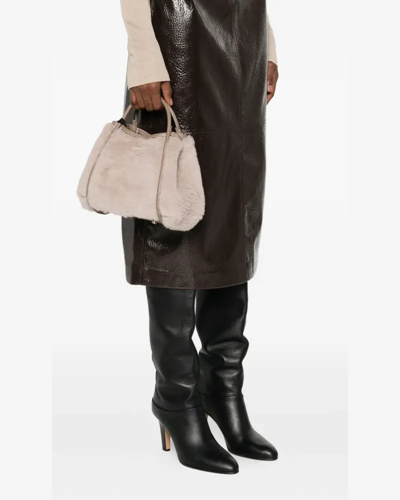 Max Mara Marine Satchel-Tasche - Nude Nude