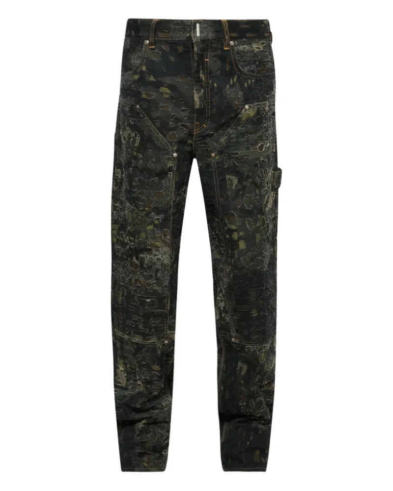 Givenchy Carpenter Jeans im Distressed-Look - Grün Grün