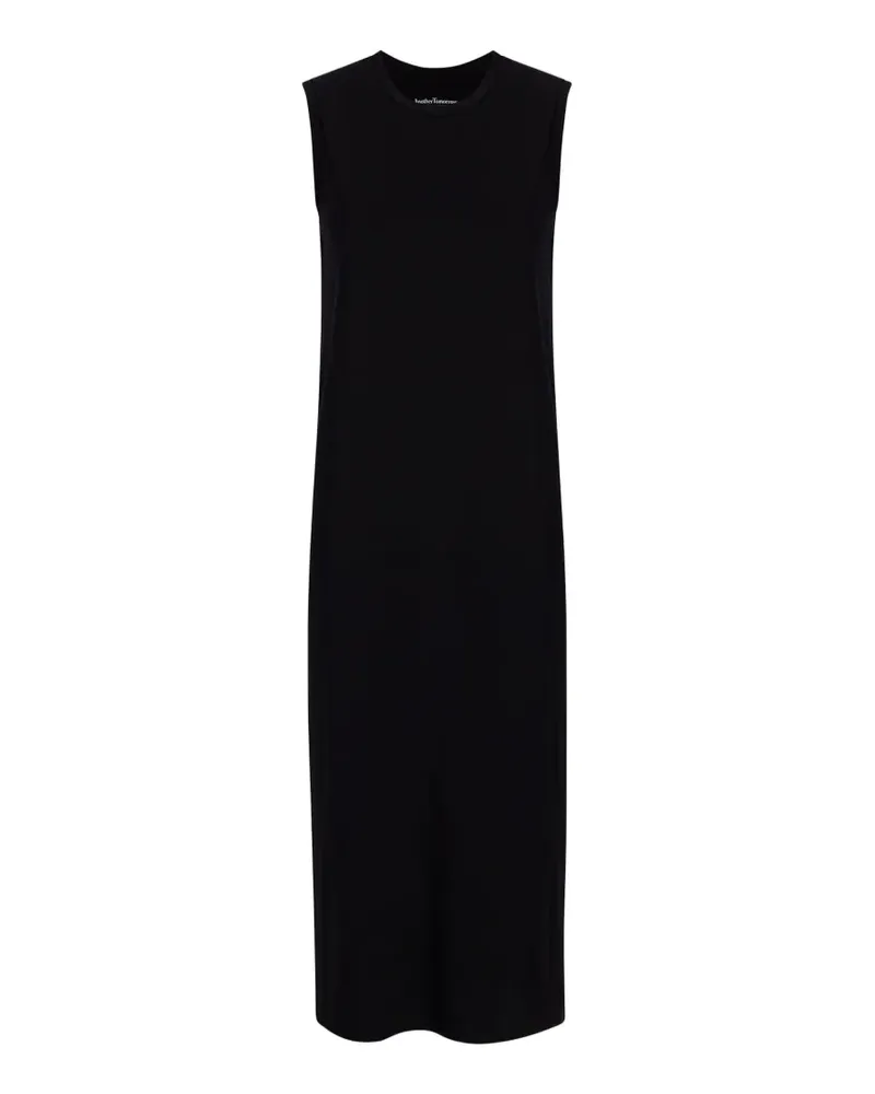 Another Tomorrow sleeveless side-slit dress - Schwarz Schwarz