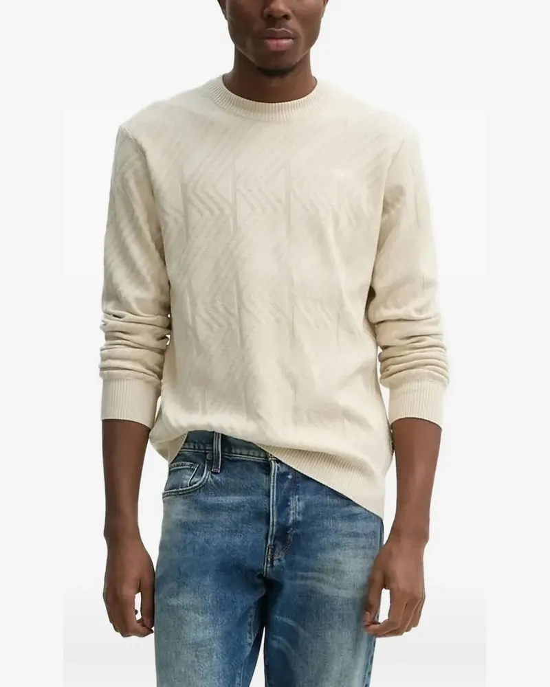 G-STAR RAW Pullover mit geometrischem Muster - Nude Nude