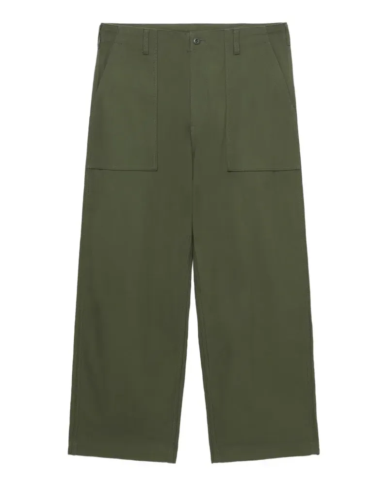 Comme des Garçons Hose mit Gürtelschlaufen und aufgesetzten Taschen - Grün Grün