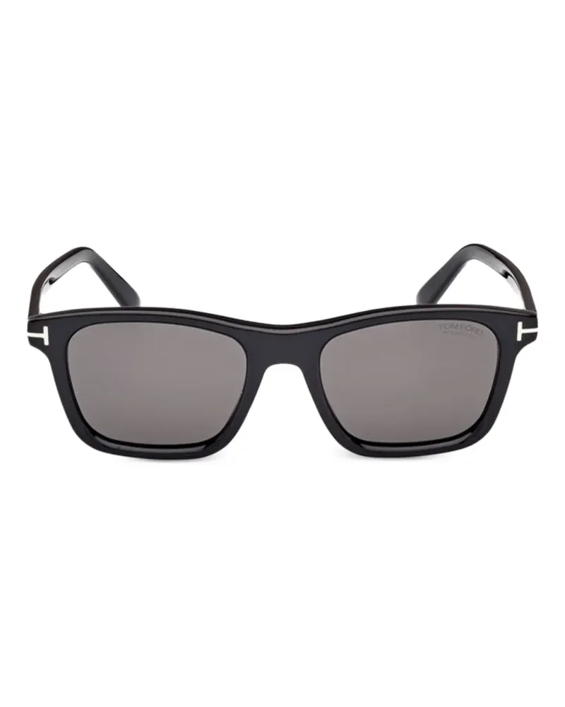 Tom Ford Sonnenbrille mit eckigem Gestell - Schwarz Schwarz
