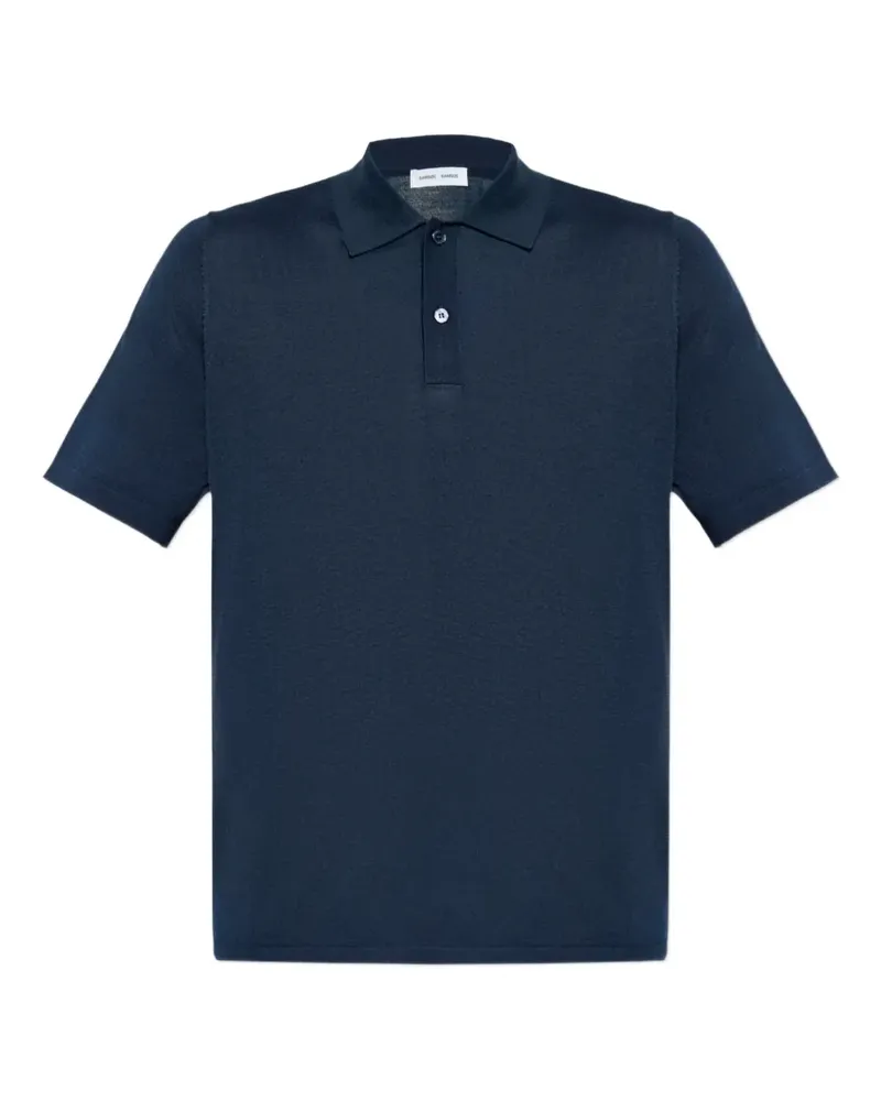 Samsøe & Samsøe Poloshirt mit Reißverschluss - Blau Blau