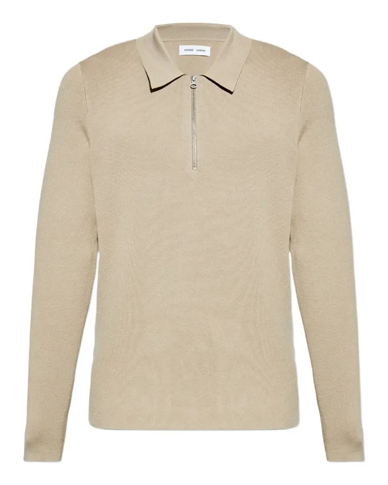 Samsøe & Samsøe Poloshirt mit Reißverschluss - Nude Nude