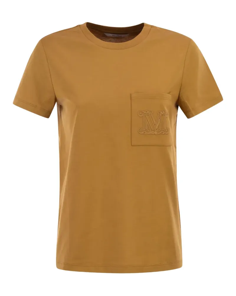 Max Mara Papaia chest-pocket T-shirt - Nude Nude