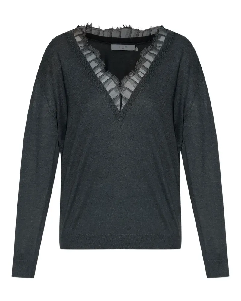 IRO Pullover mit Spitzeneinsatz - Grau Grau