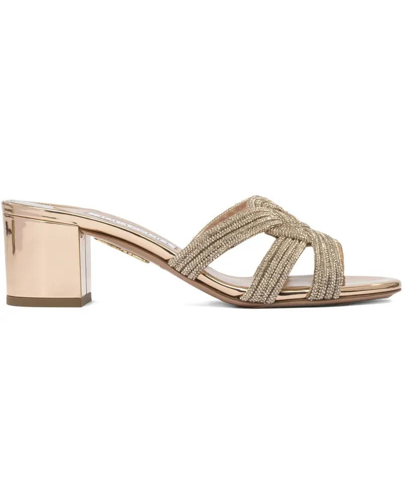 Aquazzura Felix Sandalen mit Kristallen - Nude Nude