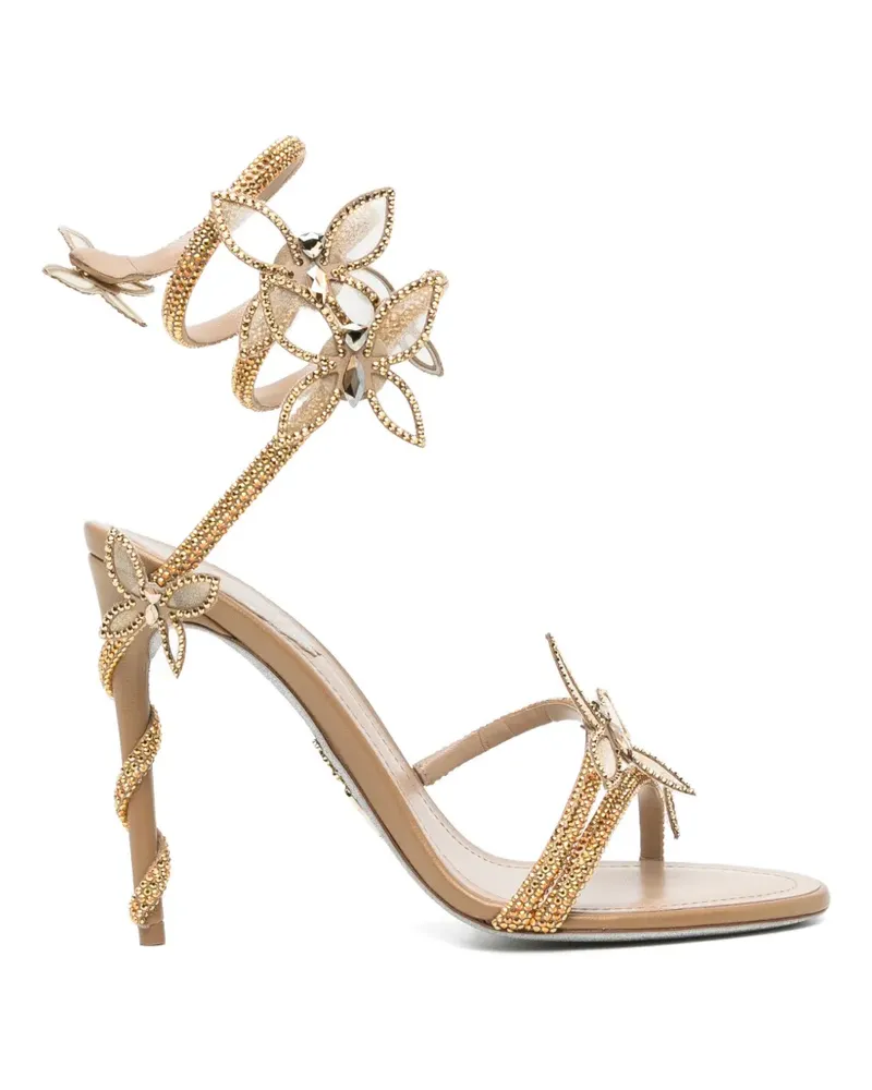 René Caovilla 105mm Margot sandals - Gold Gold