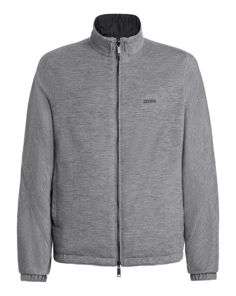 Ermenegildo Zegna Wendbare Brezza Jacke mit Reißverschluss - Schwarz Schwarz
