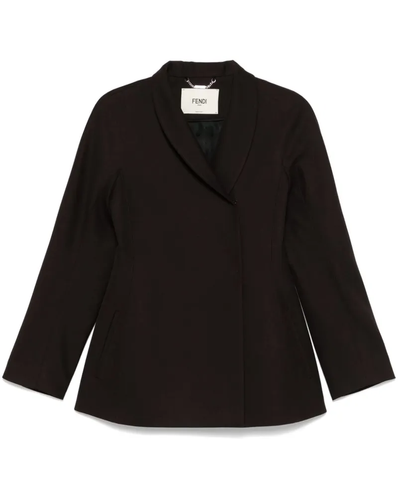 Fendi Sakko mit Grain de Poudre-Muster - Braun Braun