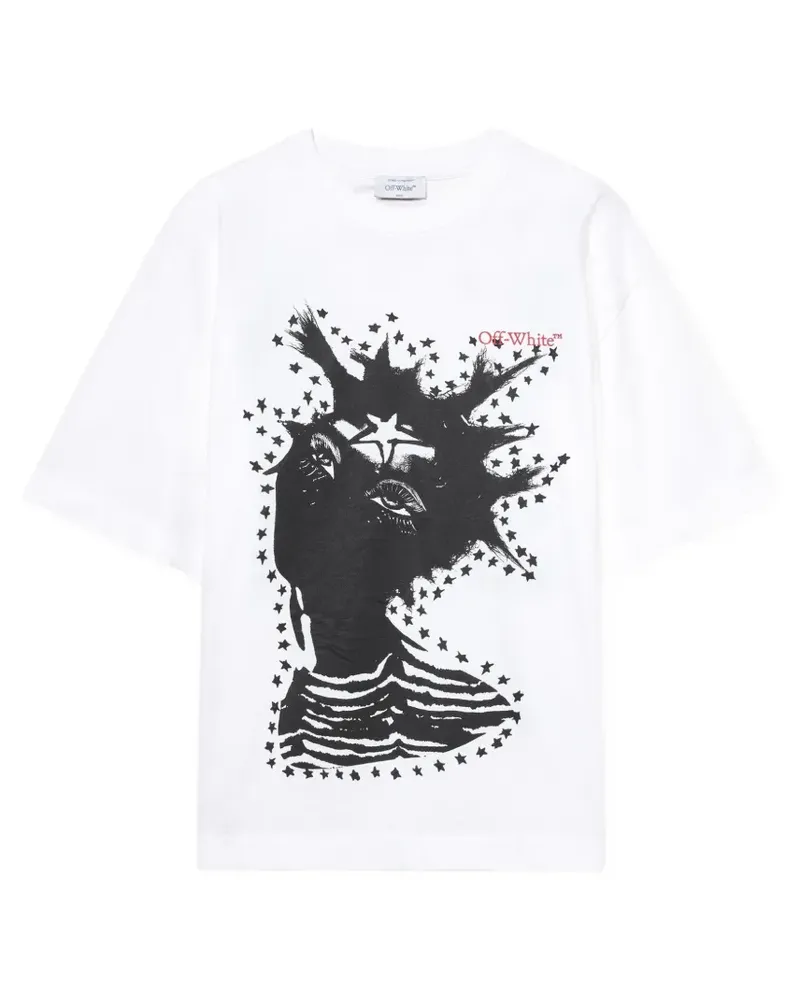 OFF-WHITE T-Shirt mit grafischem Print - Weiß Weiß