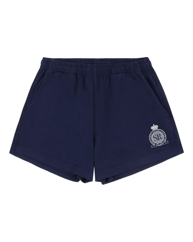 SPORTY & RICH Royal Club Disco Shorts - Blau Blau