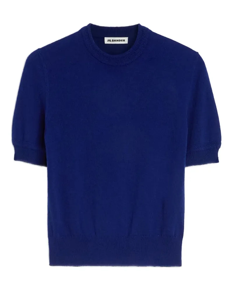 Jil Sander Gestricktes T-Shirt - Blau Blau