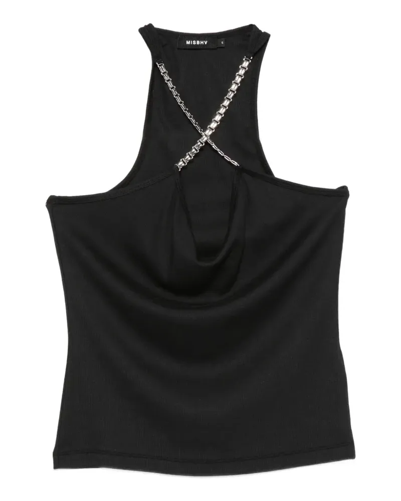 MISBHV chain halter-neck top - Schwarz Schwarz