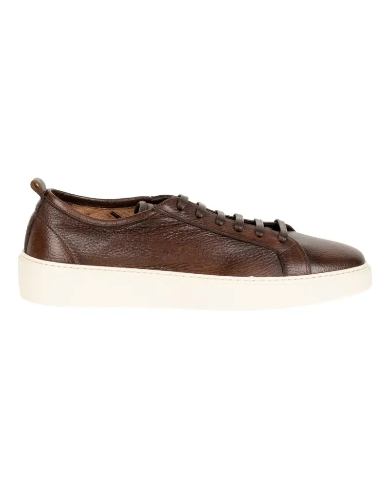Neil Barrett grainy-leather sneakers - Braun Braun