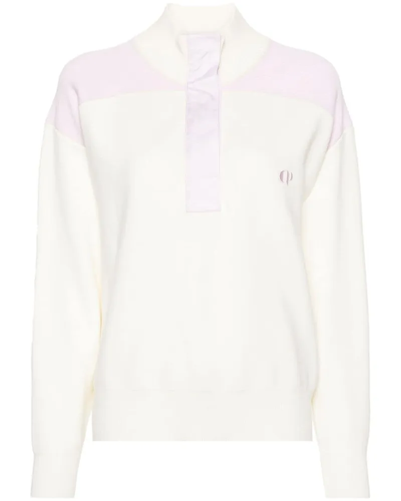 Claudie Pierlot Pullover mit Logo-Stickerei Nude