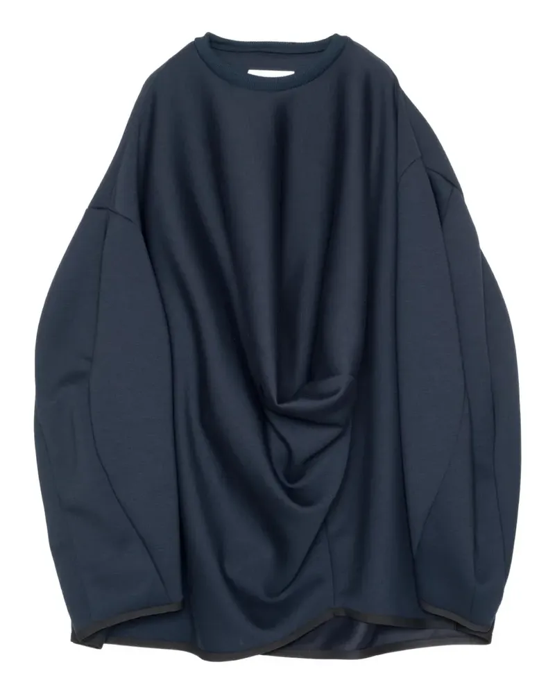Yoshio Kubo draped sweatshirt - Blau Blau
