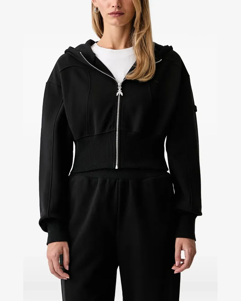 Patrizia Pepe panelled zip-up hoodie - Schwarz Schwarz