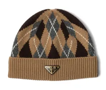 Beanie mit Argyle-Muster - Braun