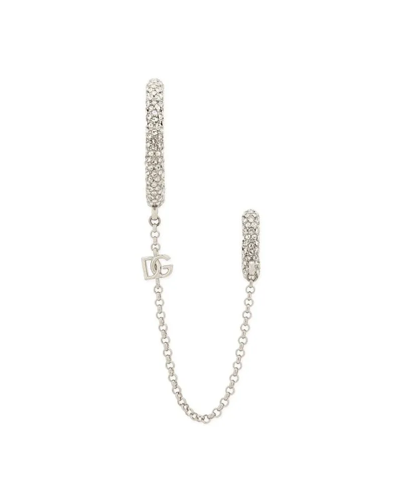 Dolce & Gabbana Ohrringe mit Kristallen - Silber Silber