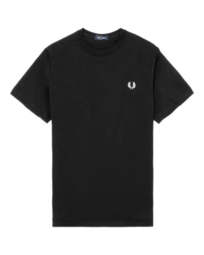 Fred Perry T-Shirt mit Logo-Stickerei - Schwarz Schwarz