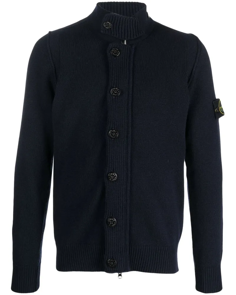 Stone Island Cardigan mit Kompass - Blau Blau