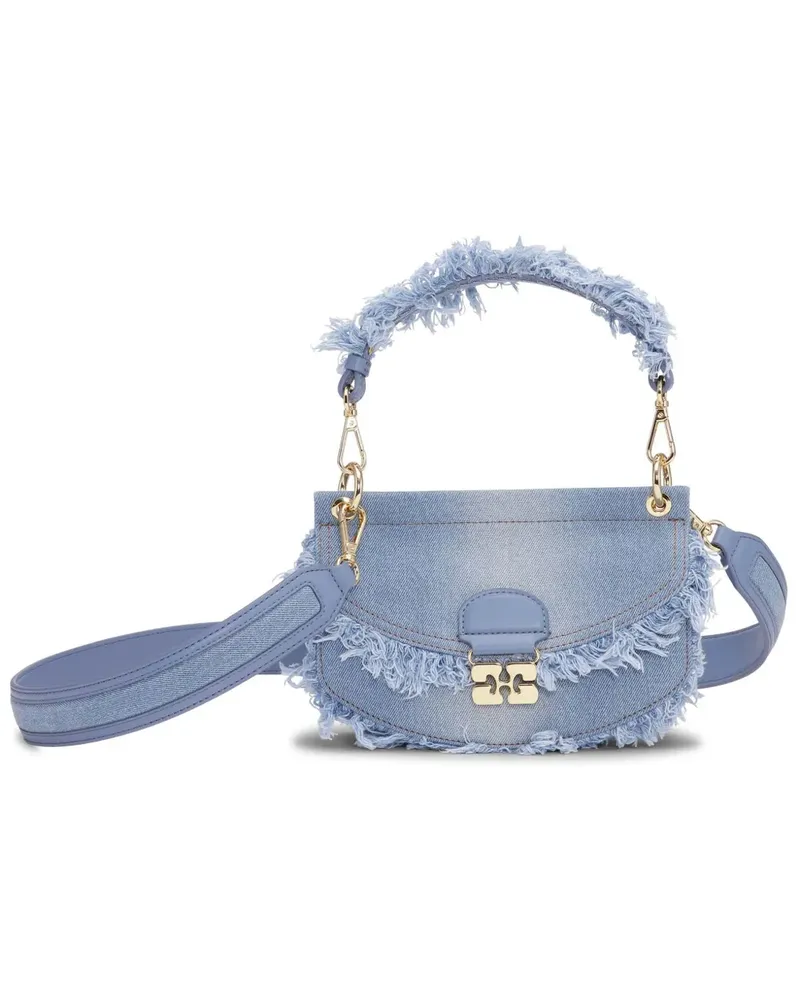 Ganni Umhängetasche aus Denim - Blau Blau