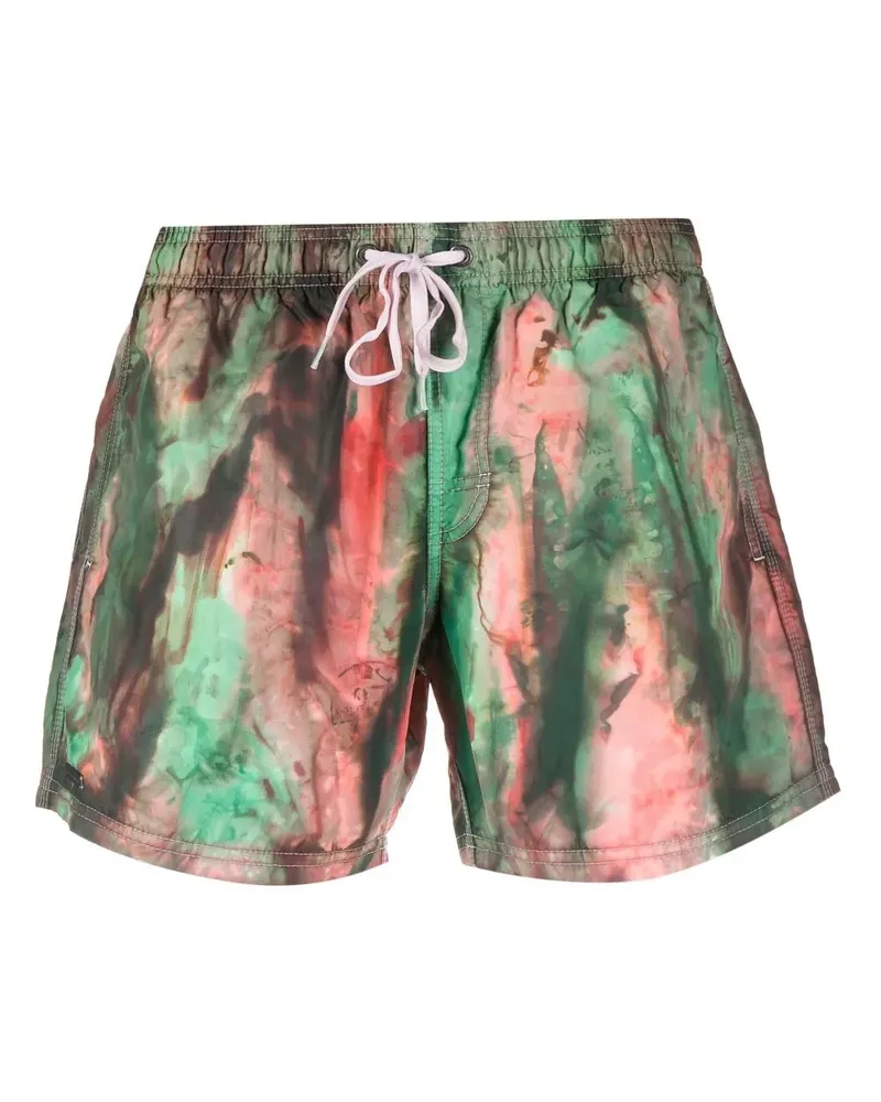 Sundek Badeshorts mit Batikmuster - Grün Grün