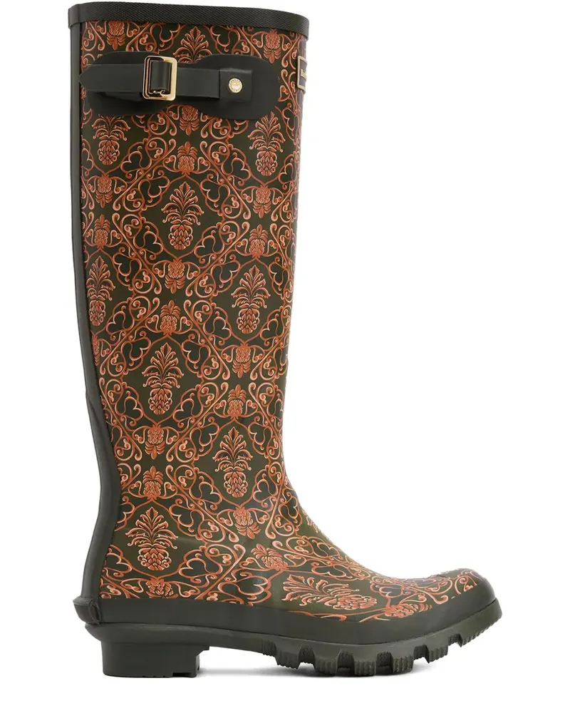Barbour Regenstiefel mit Print - Grün Grün